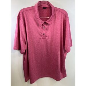 Short Par 4 Golf Polo Short Sleeve Shirt, Rose Men's Size XXL